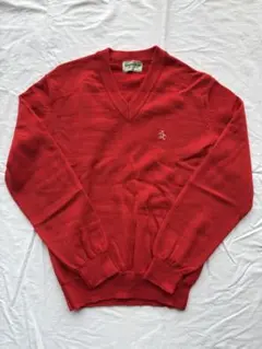80s Munsingwear Grand-Slam Vネックセーター S 赤のサムネイル