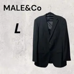 MALE&Co ブラック AB7 L ジャケット スーツ ストライプ ビジネス