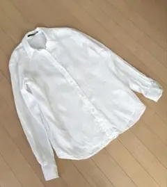 【美品】セオリー　リネン長袖シャツ 白