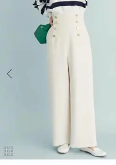 脚長見えするハイウエストマリンパンツ vis
