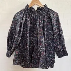 希少✨ 美品 ビームスボーイ リバティ柄 コラボ半袖シャツ 丸襟 