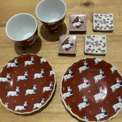 【新品未使用】4枚セット！ナタリーレテ　美濃焼高台皿 Amazon | 美濃焼 有古窯 京千段 中皿4枚 | ノーブランド品