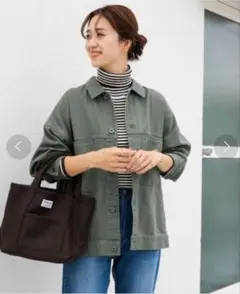 アーバンリサーチドアーズ　ミリタリージャケット　コットンツイルドルマンジャケット