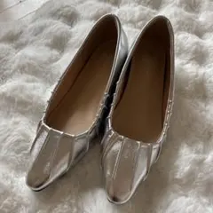 シルバー パンプス　源歩源