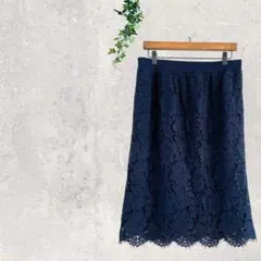 1819 関西ファッション連合　総レース　スカート　フォーマル　ウエストゴム