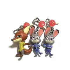 ディズニー ズートピア なかよしペアスイング ニック ジュディ 3個セット