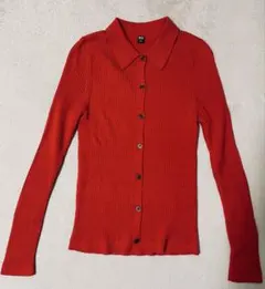 UNIQLO エクストラファインメリノリブポロカーディガンLサイズ