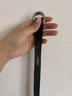 STUDIOUS ブラック レザー リングベルト