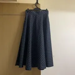UNIQLO 黒ドット柄フレアスカート Mサイズ
