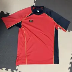 Mizuno 半袖シャツ Lサイズ レッド/ブラック