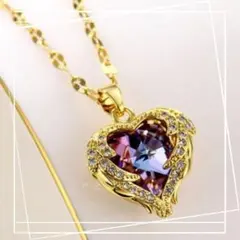 【特別価格✨】キラキラ輝くハートネックレス♡ゴールドアクセ 新品 プレゼントにも