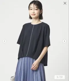 UNITED ARROWS ラインTEE ブラウス ネイビーのサムネイル