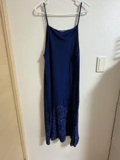 ネイビー 星空デザイン キャミワンピース