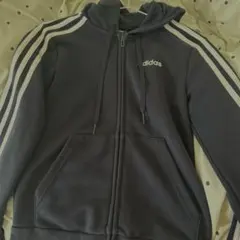 adidas パーカー　ネイビー