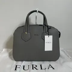 2607-143｜フルラ ハンドバッグ レザー ブラウン×ベージュ - メルカリ