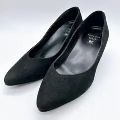 【美品】ワコール サクセスウォーク 23 Vカット ポインテッドトゥ ブラック