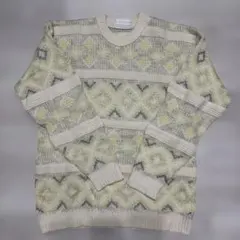 【希少】ALBINI アルビニ ヴィンテージ 3Dニット 総柄セーター