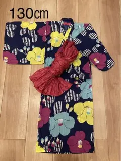 Bee des Bee 花柄 セパレート浴衣 130cm 帯付き　ワンピース