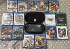 PSVita(PCH-2000シリーズ)本体＋ケース＋ソフト15種