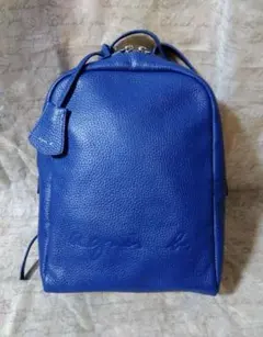アニエスベーボヤージュ レザーリュック 青