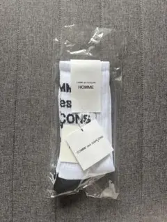 COMME des GARÇONS HOMME ソックス ホワイト/ブラック