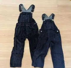 コーデュロイオーバーオール 2歳 4歳 お揃い