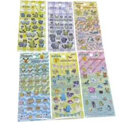 【国内正規品】ポケモンシール６枚セット　ポケピース　プチプチシール3 4