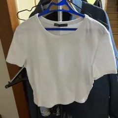 ZARA ホワイト 半袖Tシャツ L