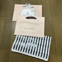 【3点セット】リサマリ・ピーチジョン ショッパー 紙袋＆ビニール袋 PJ