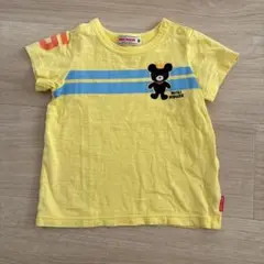 ミキハウスオリジナル　くま　半袖Tシャツ　80cm イエロー　王冠クマ