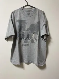 ビートルズTシャツ XL グレー アビーロード プリントT 古着