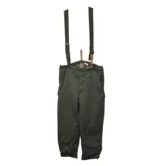 70s ドイツ軍　ミリタリー　ヴィンテージ防寒パンツ　サスペンダー付き　オリーブのサムネイル