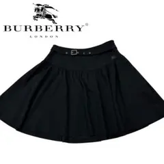 BURBERRY LONDON ミニスカート ブラック フレア ホースロゴ　美品のサムネイル