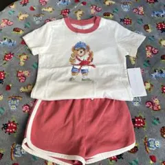 新品タグ付き【ポロラルフローレン】9M 75 ポロベアティシャツ　セットアップ