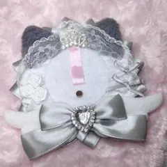 ロゼット 痛ロゼット 缶バッジ 痛バック 推し活 韓国 グレー 灰色 白