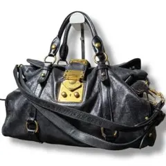 miu miu side ribbon bow Bag vitello lux
