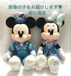 【新品タグ付き】ディズニーシー25周年 ミッキー、ミニー ぬいぐるみ