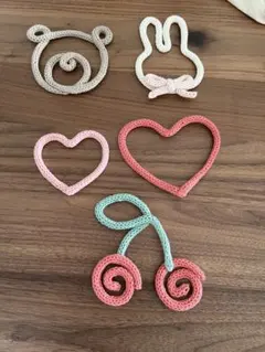 ウールレター　くま　うさぎ　チューリップ