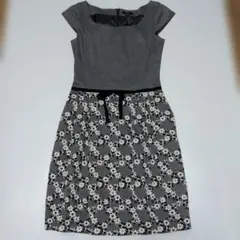 トッカ★リボン付き！お花柄刺繍も素敵！切り替えワンピース★２