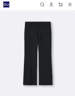 完売GUフレアスラックスブラックXL ユニセックスオフィス大きいサイズユニクロ