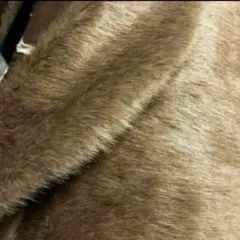 生地　はぎれ　フェイクファー　茶色　ハンドメイド用