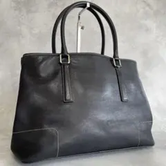 COACH トートバッグ グラブタンレザー ブラック 大容量 メンズ 7757