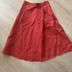 Demi-Luxe BEAMS フレアスカート 36 レッド