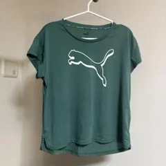 【SALE】PUMA Tシャツ スポーツウェア グリーン レディース Lサイズ