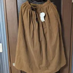 ファーストダウン　ロングスカート　コーデュロイ　フレア　アウトドア　М　 総ゴム