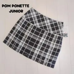 新品未使用 ポンポネット pom ponette juniorチェック柄スカート
