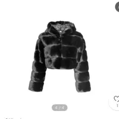 Cozy&Kitsch クイーンズクロップドファーフーデッドジャンパー アウター