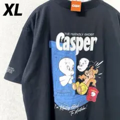 新品　Casper キャスパー　Tシャツ　半袖　刺繍　カスレロゴ　ブラック　LLのサムネイル