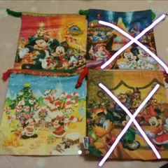昔の貴重★TDL TDS ディズニー クリスマス 巾着 袋