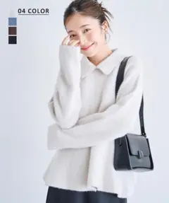 basement online フェザーヤーンぺプラムニット